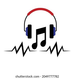 Bluetooth-Headset und Tonsymbol. SymbolVektorgrafik