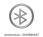  Bluetooth icon 3d render illustration