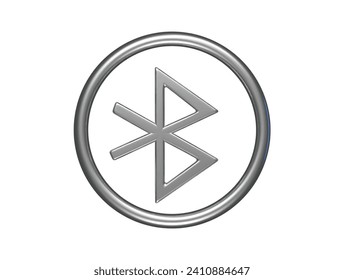  Icono Bluetooth Ilustración 3d