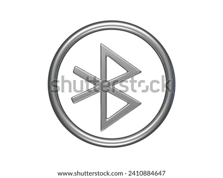  Bluetooth icon 3d render illustration