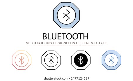 Bluetooth icon design with white background stock illustration