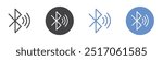 Bluetooth Icon flat line symbol set.