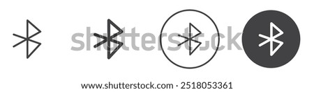 Bluetooth Icon thin line illustration