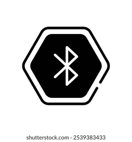 Icono de Vector de Bluetooth ilustración de stock