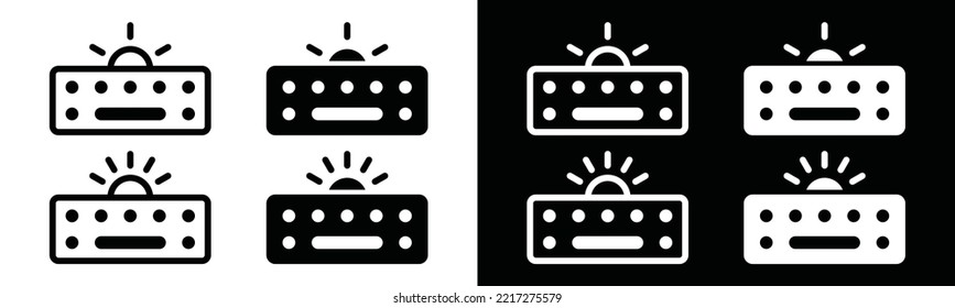Bluetooth keyboard icon vector. keyboard light symbol illustration