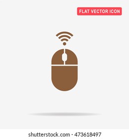 Bluetooth mouse icon. Vector concept illustration for design.
