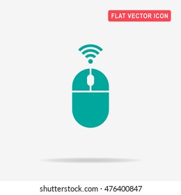 Bluetooth mouse icon. Vector concept illustration for design.