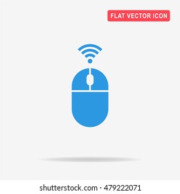 Bluetooth mouse icon. Vector concept illustration for design.