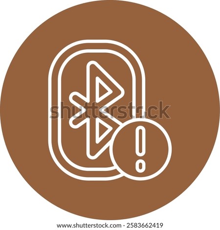 Bluetooth Outline Circle Style Icon Design