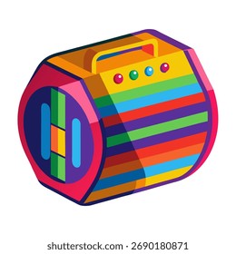 bluetooth speaker colorful vector on white background