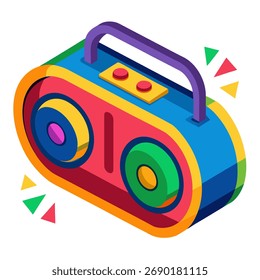 vetor colorido de alto-falante bluetooth no fundo branco