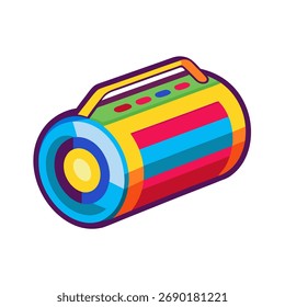 vetor colorido de alto-falante bluetooth no fundo branco