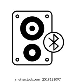 bluetooth speaker icon with white background vector stock illustration