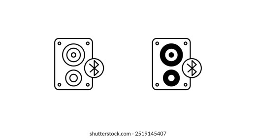 ícone de alto-falante bluetooth com fundo branco vetor ilustração stock