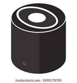 vetor de silhueta de alto-falante bluetooth no branco
