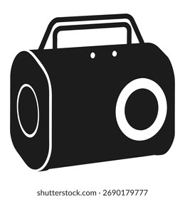 Vector de la silueta del altavoz de Bluetooth en blanco