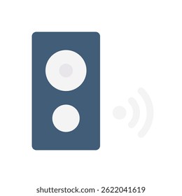 Bluetooth Speaker Vector for Wireless Audio and Portable Sound. Compact speaker illustration. Music playback icon for on-the-go entertainment. Flat Icon
