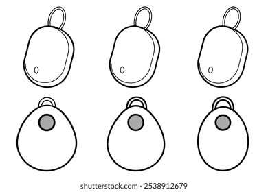 Bluetooth tracker line art illustration for beginners