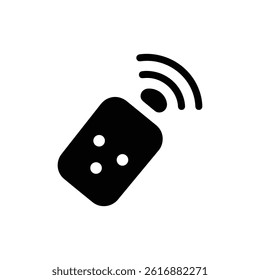 Bluetooth Transmitter with Wave Icon for Wireless Technology