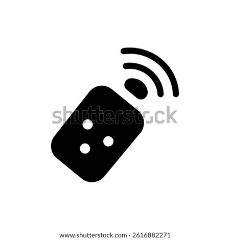 Bluetooth Transmitter with Wave Icon for Wireless Technology