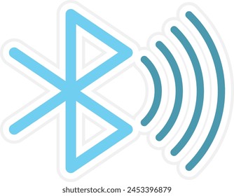 Bluetooth vector icon. Can be used for printing, mobile and web applications.