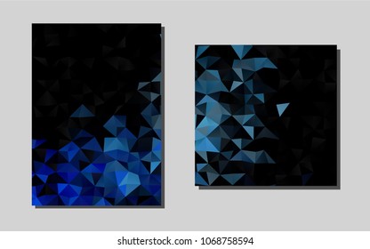 BLUEvector brochure for ui, ux design. Glitter abstract design concept with text box. The pattern can be used for any ad, booklets.