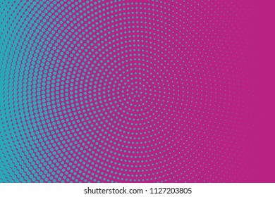 Blue-violet halftone pattern. Pop art style. Digital gradient. Vector illustration.