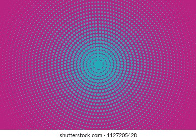 Blue-violet halftone pattern. Pop art style. Digital gradient. Vector illustration.