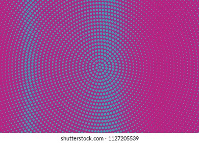 Blue-violet halftone pattern. Pop art style. Digital gradient. Vector illustration.