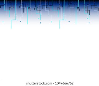 Blue-white background with lines at the top