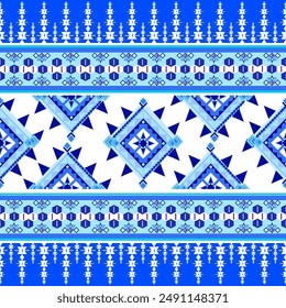 blue-white Pattern, Asian motif, , Vector, illustration design, Geometric Ethnic pattern,