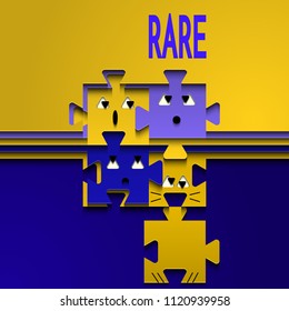 Blue-yellow background with strange creatures in paper cut style