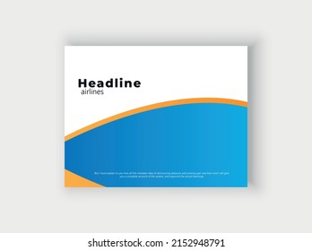 Plantilla de folleto azul-amarillo. Gráficos vectoriales.