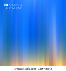 Blue-Yellow Light Abstract Striped Background. Vector Illustration.