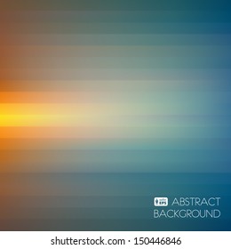 Blue-Yellow Light Abstract Striped Background. Vector Illustration.