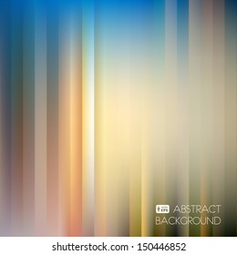 Blue-Yellow Light Abstract Striped Background. Vector Illustration.