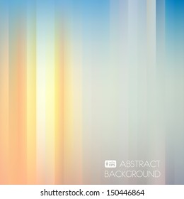 Blue-Yellow Light Abstract Striped Background. Vector Illustration.