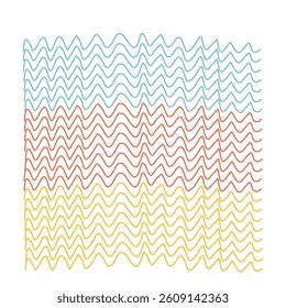  Blue-Yellow lines vector illustration on white background,colorful of an abstract geometric waves background
