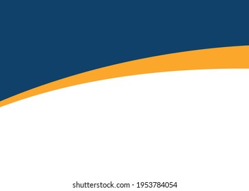 Blue-yellow waves. Vector background. Flyer template