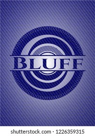 Bluff badge with denim texture