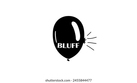 Bluff emblem, black isolated silhouette