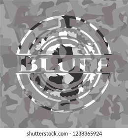 Bluff grey camouflaged emblem