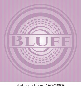 Bluff pink emblem. Retro. Vector Illustration. Detailed.
