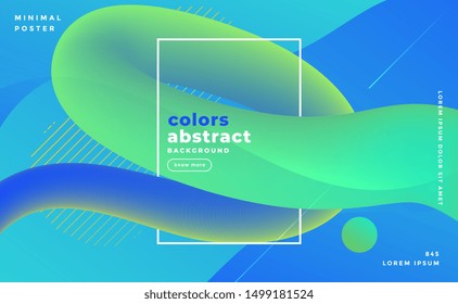bluish abstract fluid loop banner design background