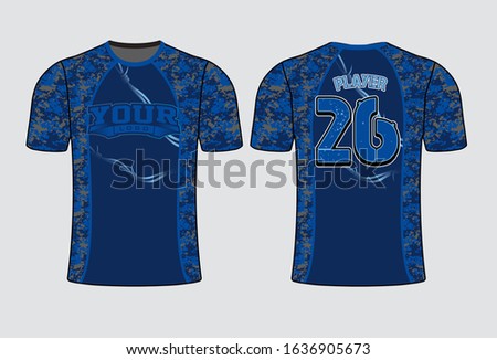 BLUISH CAMO INSERT REGLAN STYLE ATTRACTIVE LOOKING SHIRT DESIGN