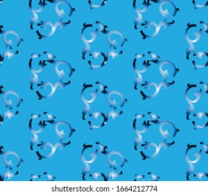 Bluish color abstract vector repeat pattern design Great for fall spring summer time modern fabric, wallpaper, backgrounds, invitations, packaging design projects Surface pattern design
