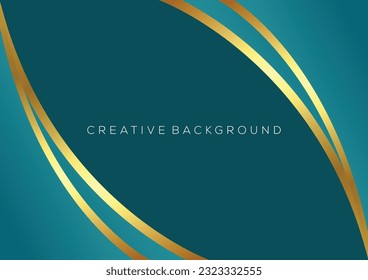 bluish green with luxury line modern background