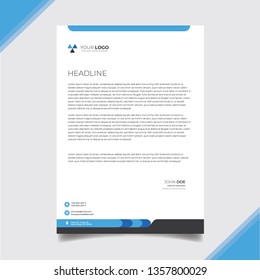 Bluish letterhead design