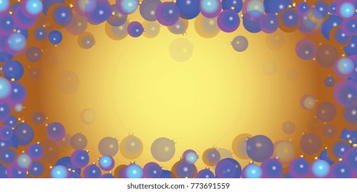 bluish purple balls on a yellowish brown gradient