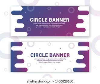 bluish purple circles banner template - modern banner